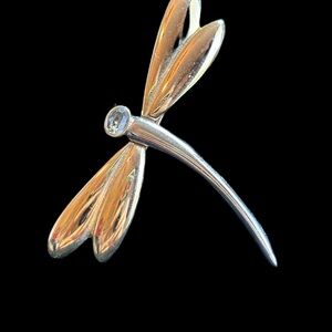 Liz Claiborne Stylish Golf and Silver Dragonfly Pin